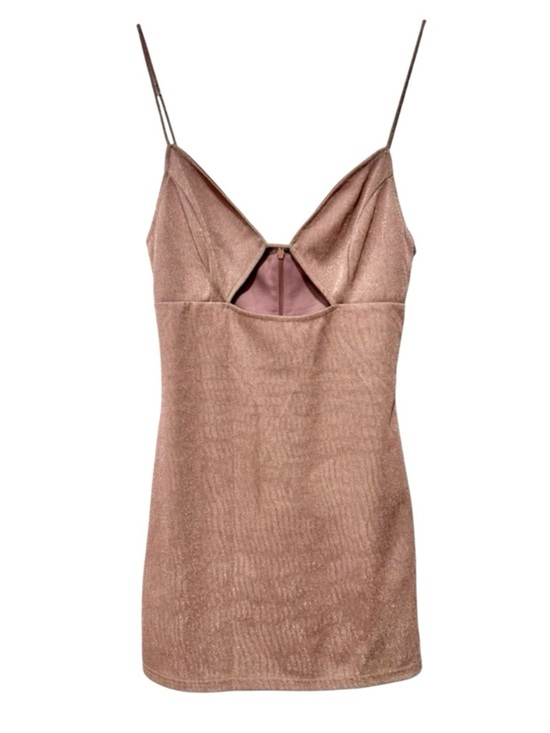 superdown Dresses & Skirts - Superdown Brina Mini Dress Rose Gold Metallic Shimmer Cutout Small